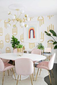 Geometric Painted Wallpaper DIY